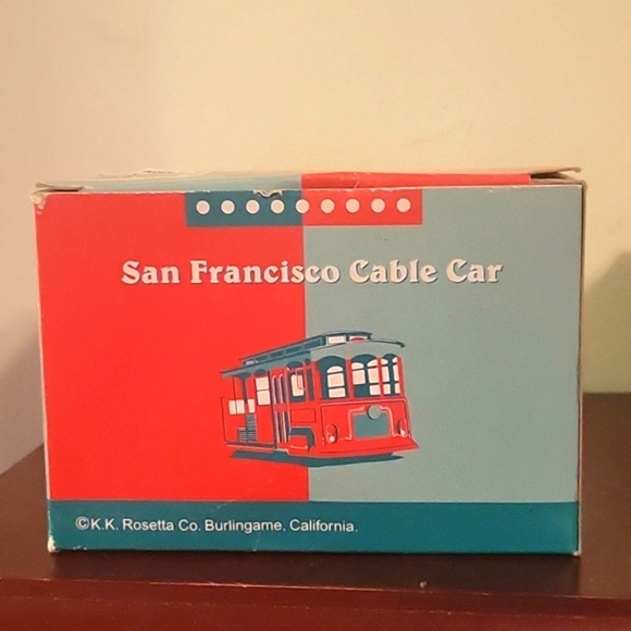SAN FRANCISCO CABLE CAR WOOD MODEL WITH ORIGINAL BOX - Picture 7 of 9
